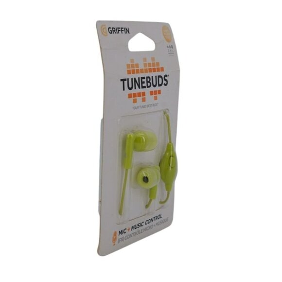 Griffin TuneBuds In-Ear Headphones with Mic + Music Control – Green, Medium | 3. - Picture 3 of 6